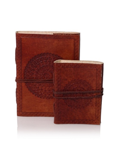 The HomePort Collection Set of 2 Leather Traveler’s Notebooks