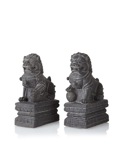 The HomePort Collection Set of 2 Volcanic Foo Dogs