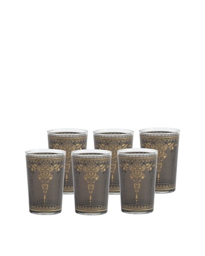 Barclay Butera Set of 6 Moroccan Tea Glasses, Tangier Smoke