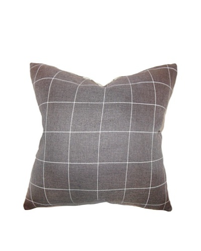 The Pillow Collection Ivo Plaid Pillow, Brown