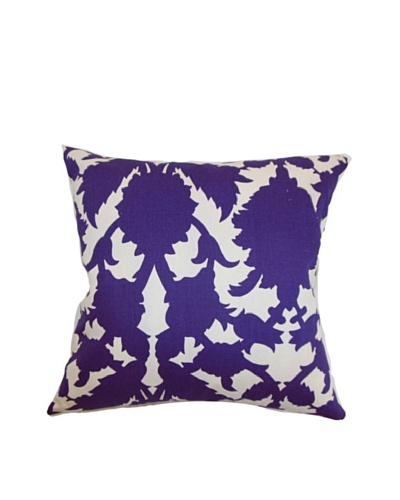 The Pillow Collection Fakahina Damask Pillow, Amethyst