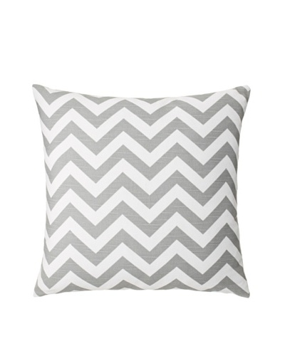 The Pillow Collection Xayabury Zig-Zag Decorative Pillow, Ash/Slub, 18″ x 18″