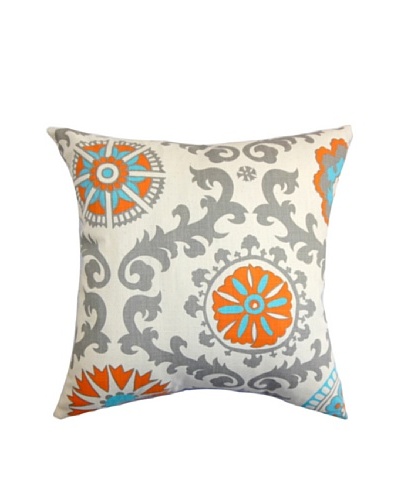 The Pillow Collection Kaula Geometric Pillow, Mandarin, 18 x 18