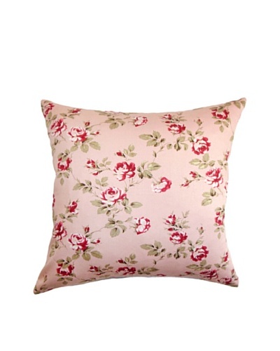 The Pillow Collection Heloise Floral Pillow, Pink, 18″ x 18″