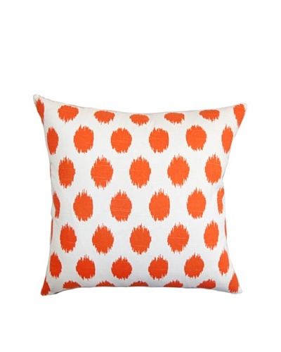 The Pillow Collection Kaintiba Ikat Pillow, Orange, 18 x 18