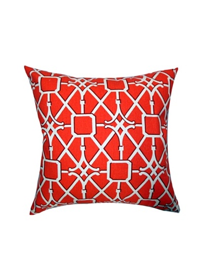 The Pillow Collection Isildur Geometric Tangerine, Tangerine, 18 x 18