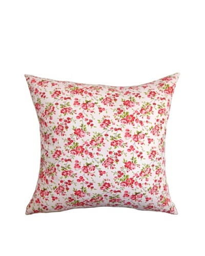 The Pillow Collection Florianne Floral Pillow, Pink, 18″ x 18″