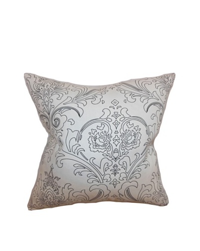 The Pillow Collection Uanita Floral Pillow Black, Black/White