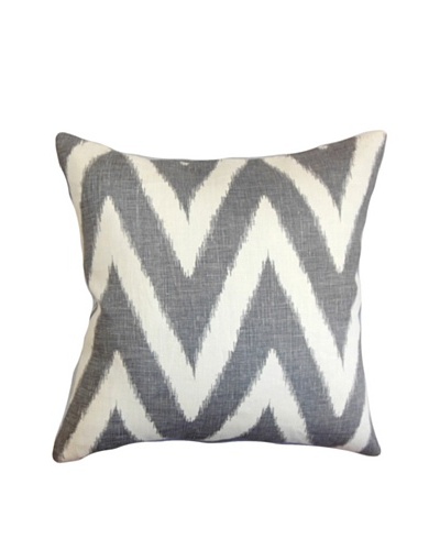 The Pillow Collection Bakana Zigzag Pillow, Grey, 18 x 18