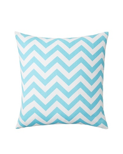 The Pillow Collection Xayabury Zig-Zag Decorative Pillow, Girly Blue, 18 x 18