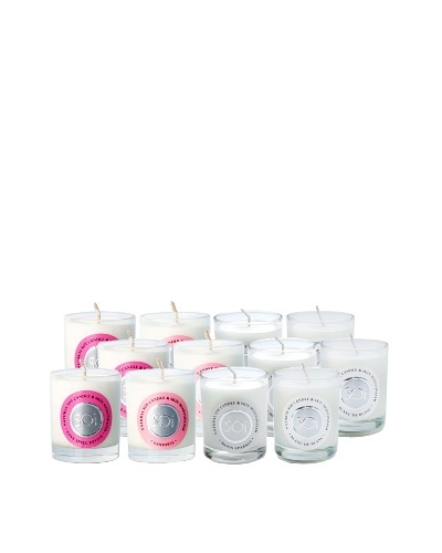 The Soi Co. Set of 12 3-Oz Votives, Love Spell Divine/Goddess/Moonsparkle/Blanc De Blanc