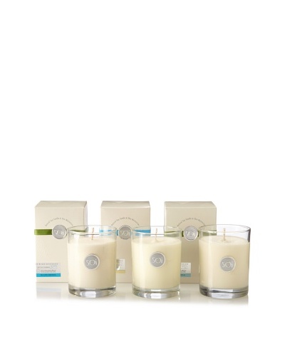 The Soi Co. Set of 3 13.5-Oz. Luxe Candles, Ocean Collection