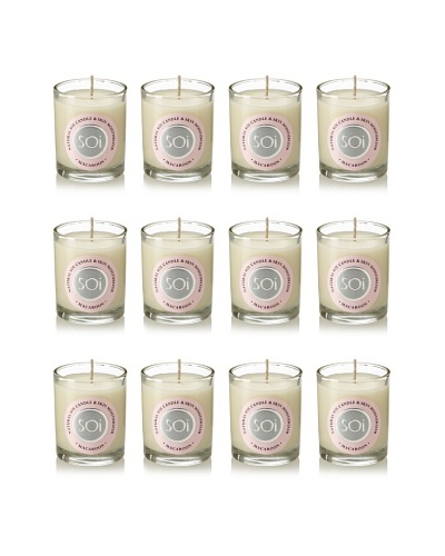 The Soi Co. Set of 12 3-Oz Macaroon Votives