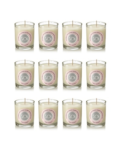 The Soi Co. Set of 12 3-Oz. Votives, Macaroon