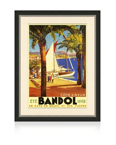 Reproduction Bandol Framed Travel Poster