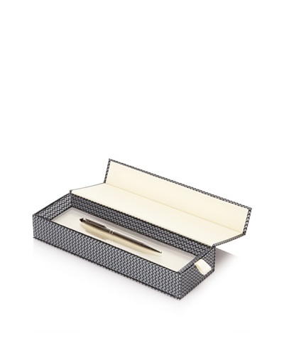 Chopard San Marco Décor Ligne Ballpoint Pen, Silver/Black Resin Tip, 14 cm x 13 mm