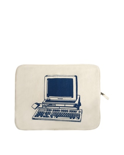 Thomas Paul Computer Hand-Screened Laptop Sleeve, Blue