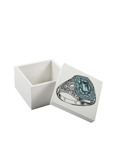 Thomas Paul Hand-Screened Ring Box, Aqua