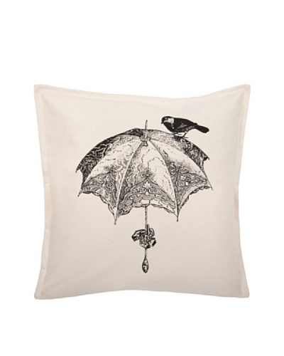 Thomas Paul Luddite Collection Parasol and Sparrow Pillow, 18″