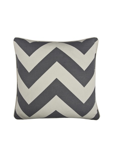 Thomas Paul Herringbone 18″ Cotton Pillow, Charcoal