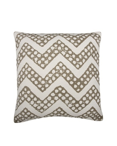 Thomas Paul Chevron Feather Pillow, Mushroom