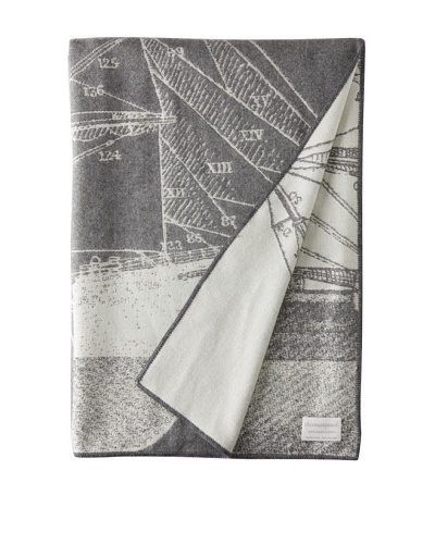 Thomas Paul Baby Alpaca Maritime Throw, Charcoal, 50″ x 70″