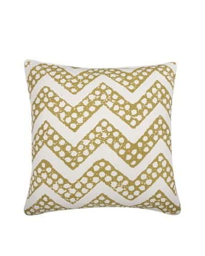 Thomas Paul Chevron Feather Pillow, Ochre