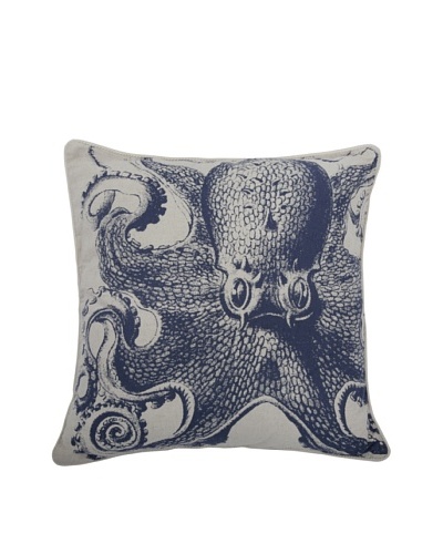 Thomas Paul Octopus Feather Pillow, Indigo