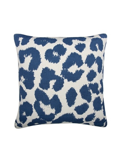 Thomas Paul Leopard Feather Pillow, Marine