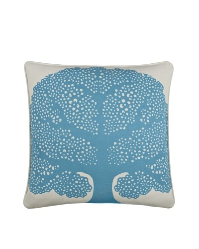 Thomas Paul Arboretumn 18 Cotton Pillow, Aqua