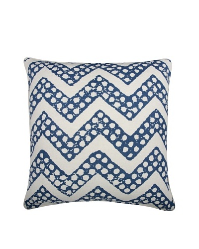 Thomas Paul Chevron Feather Pillow, Marine