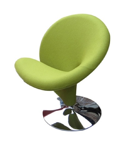 International Design USA Ziggy Wool Swivel Leisure Chair, Green