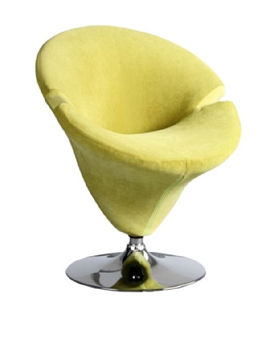 International Design USA Tulip Microfiber Leisure Chair, Green