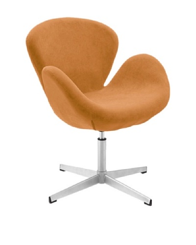 International Design USA Swan Adjustable Microfiber Leisure Chair, Orange