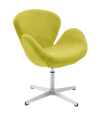 International Design USA Swan Adjustable Microfiber Leisure Chair, Lime Green