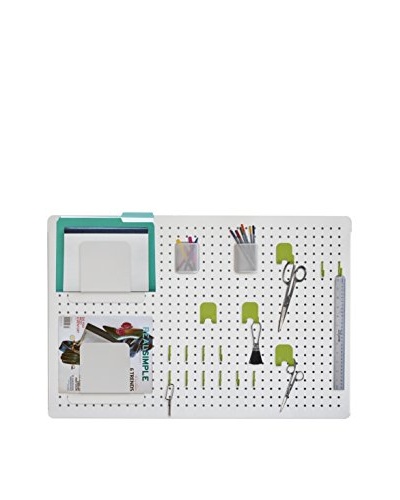 Three by Three Peggy 24 x 36 Metal Pegboard, White