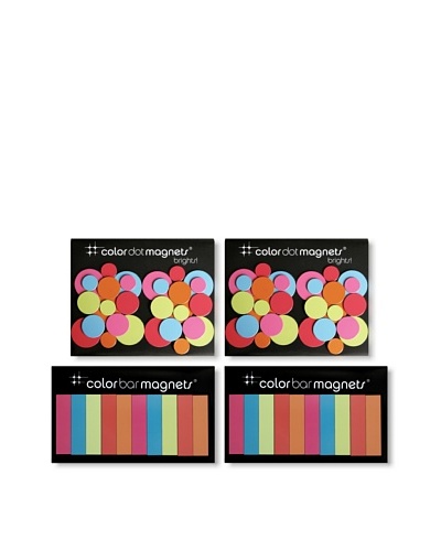 Three by Three Set of 4 Brights Magnet Packs