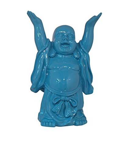 Three Hands Blue Resin Buddha Figurine