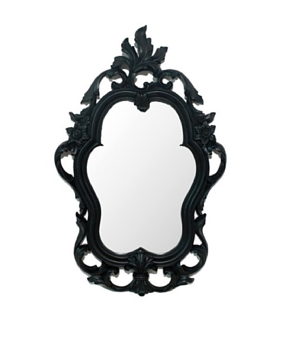 Three Hands Hollywood Regency Wall Mirror, Black