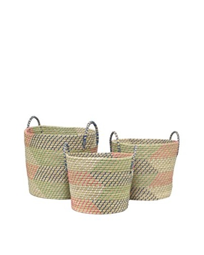 Three Hands Set of 3 Woven Baskets