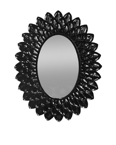 Three Hands Oval Petal Mirror, BlackAs You See