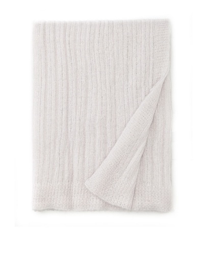Mili Designs Light Knitted Throw, Pearl Grey, 59 x 79