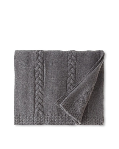 Sofia Cashmere Calabria Cable Stripe Knit Throw