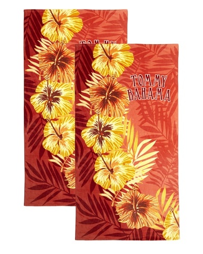 Tommy Bahama Set of 2 Hibiscus Beach Towels