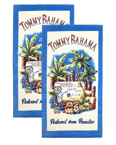 Tommy Bahama Set of 2 Postcard From Paradise Beach Towels