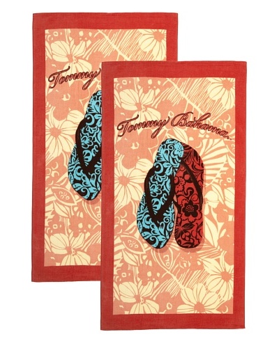 Tommy Bahama Set of 2 Flip Flops Beach Towels