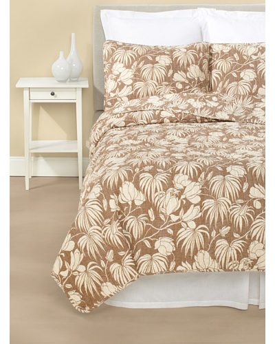 Tommy Bahama Plantation Floral Quilt Set [Cocoa]