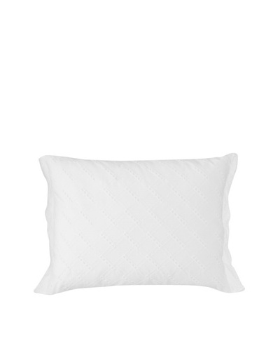 Tommy Hilfiger Rose Cottage Breakfast Pillow, White, 14″ x 18″