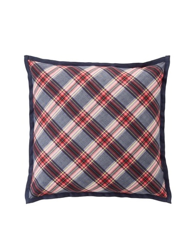 Tommy Hilfiger Rustic Floral Collection Pillow, Smoke Plaid