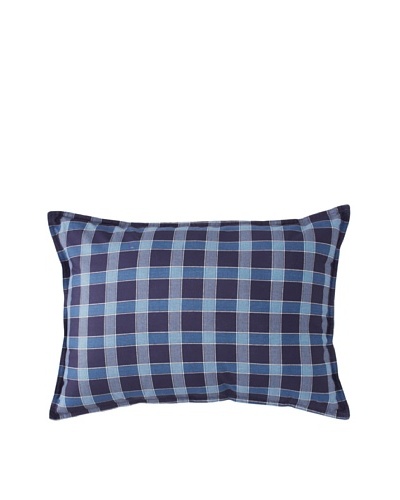 Tommy Hilfiger Shelburne Paisley Breakfast Pillow, Navy Plaid, 14 x 20